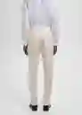 Pantalón Amalfi Crudo Talla 48 Hombre Mango