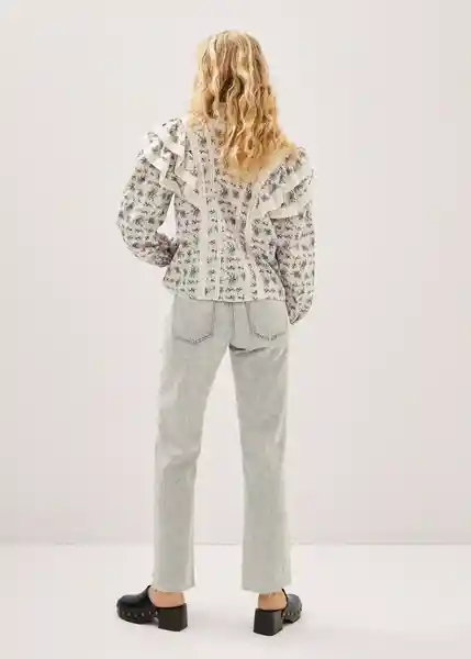 Blusa Overy Crudo Talla L Mujer Mango