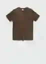 Camiseta Cherlo Chocolate Talla M Hombre Mango