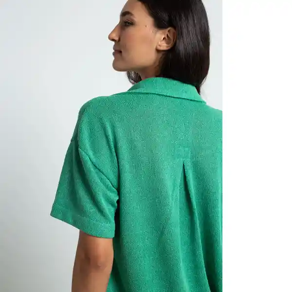 Camiseta Mujer Verde Tolima Oscuro Talla L 402F045 Naf Naf