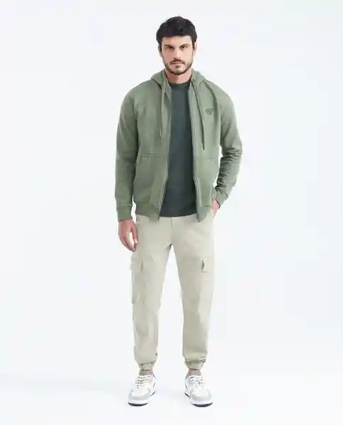 Pantalón Hombre Verde Oleoso Medio 34 Chevignon