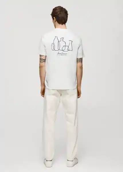 Camiseta Vasew Blanco Talla XXL Hombre Mango