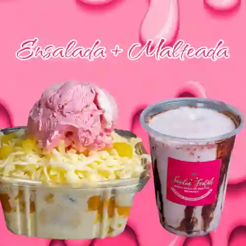 Combo Ensalada y Malteada