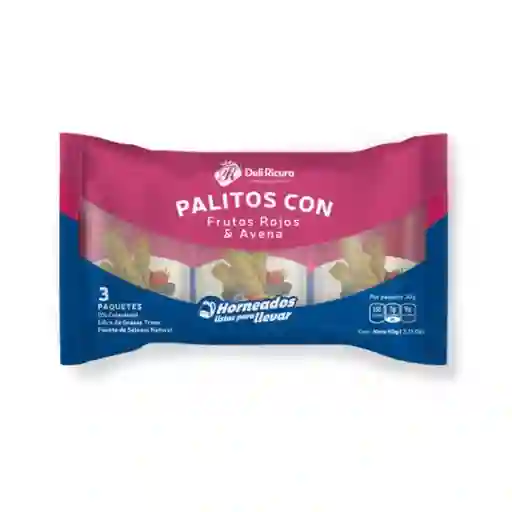 Deli Ricura Palitos Frutos Rojos y Avena