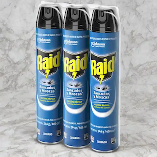 Raid Insecticida en Aerosol para Zancudos y Moscas
