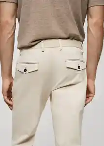 Pantalón Prato Piedra Talla 44 Hombre Mango