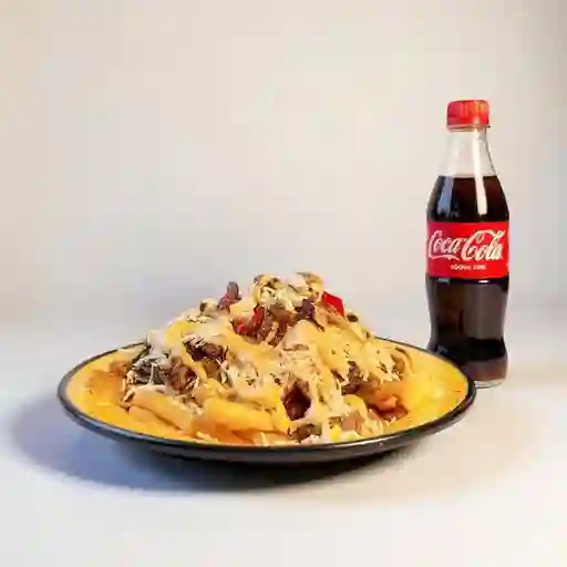 Combo Salchipapa Bravas Bebidas