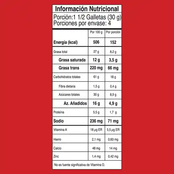 Nestlé Galleta Choco Cookies Con Relleno y Chips 120 g