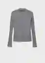 Buzo Jersey Maflurry Gris Talla M Mujer Mango