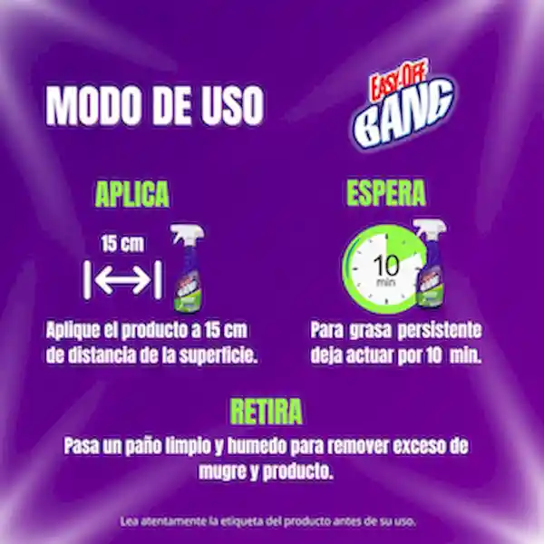 Easy Off Bang Quitagrasa 900 mL + Quitagrasa 500 mL