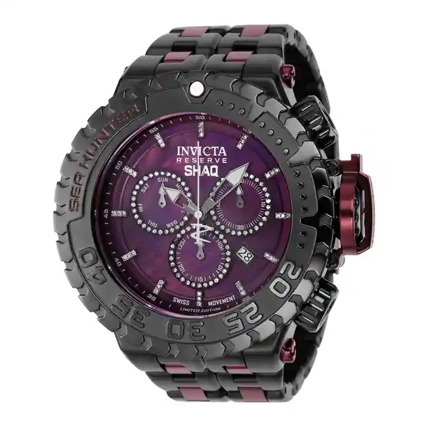 Invicta Reloj Hombres Negro Borgoña 36908