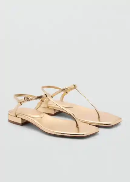 Sandalias Middle Oro Talla 36 Mujer Mango