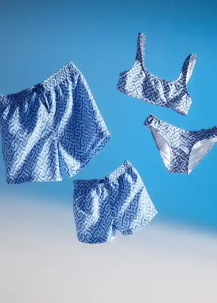 Short Bañador Ischiab Azul Talla 51 Niños Mango