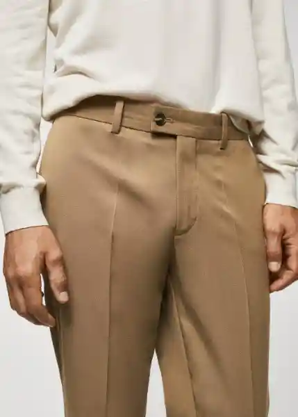 Pantalón Hector Beige Talla 46 Hombre Mango