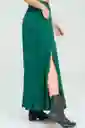 Falda Larga Chleo Color Verde Oscuro Talla 6 Ragged
