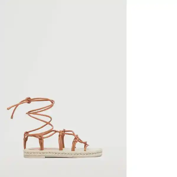 Sandalias Nudito Camel Talla 36 Mujer Mango