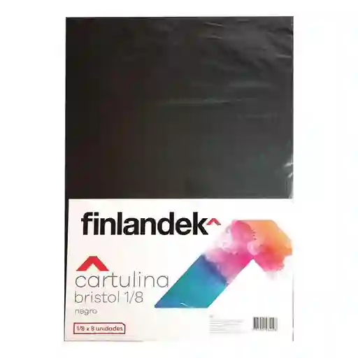 Finlandek Cartulina Negra 1/8 Bolsa FIN-2108