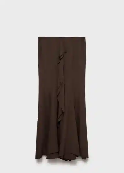 Falda Hera Marron Talla L Mujer Mango