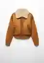 Chaqueta Aviator Camel Talla S Mujer Mango