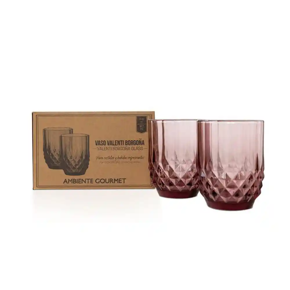 Ambiente Gourmet Vaso Valenti Borgoña 330 mL