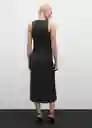 Vestido Topin Negro Talla S Mujer Mango