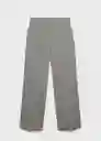 Pantalón Carlosv Gris Talla 36 Mujer Mango