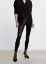 Pantalón Legging Spgroto3 Negro Talla 18 Mujer Mango