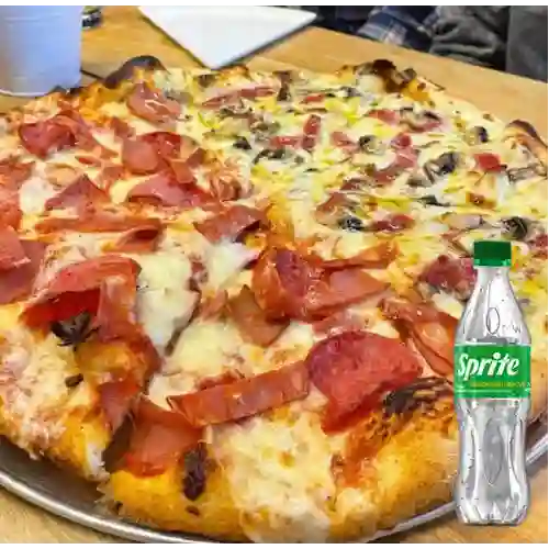 Combo Pizza por Mitades + Sprite Original 400ml