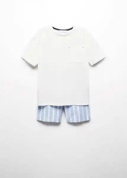 Set Pijama Salt Offwhite Talla 14 Niños Mango