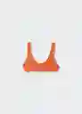 Top Bikini Solene Naranja Talla L Mujer Mango