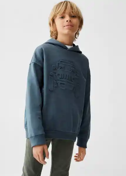 Sudadera Wild Petroleo Talla 06 Niños Mango