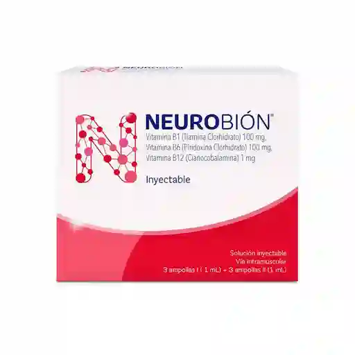 Neurobión Doble Ampollas 1mg (3 ampollas I + 3 ampollas II)