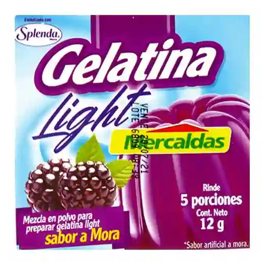 Mercaldas Gelatina en Polvo Light Mora