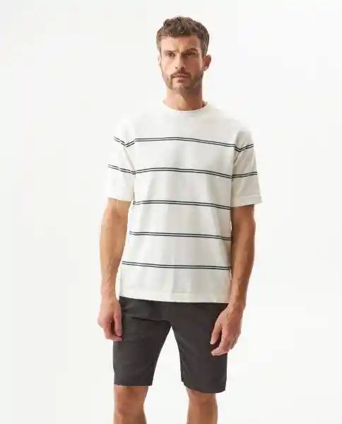 Camiseta Manga Corta Crudo Porcelana Claro Talla XL Chevignon