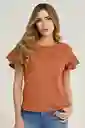 Camiseta Cotton Color Cobre Talla XS Ragged