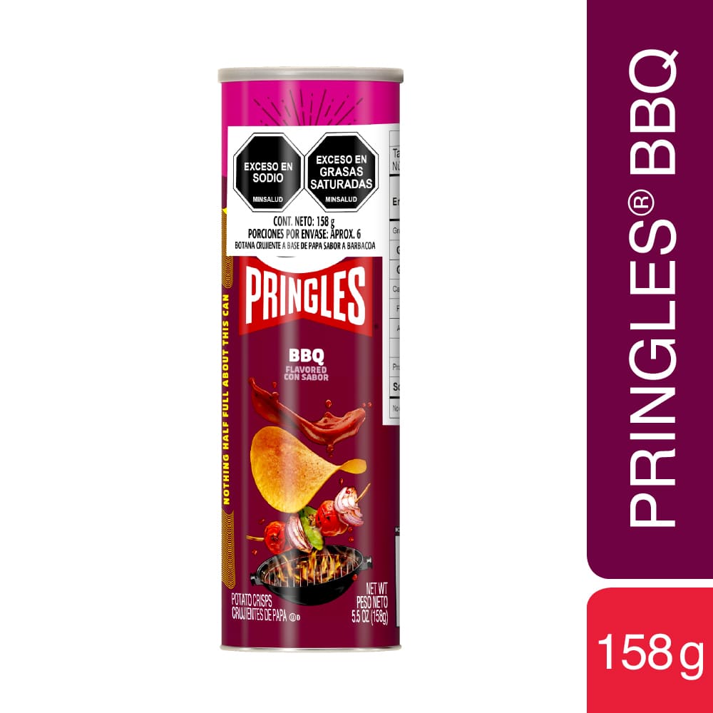 Papas Pringles Sabor BBQ 158 g