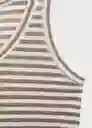 Top Lini Taupe Talla L Mujer Mango
