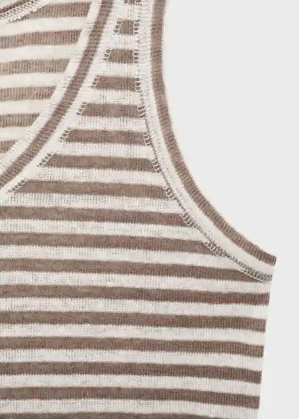 Top Lini Taupe Talla L Mujer Mango