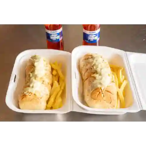 2 Perros Gratinados + Francesas + Gaseos