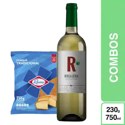 Combo Rosaleda Vino Blanco Sauvignon Blanc + Ramo Ponqué