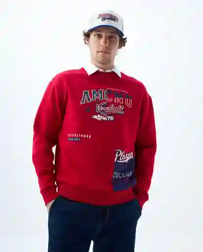 Buzo Hombre Rojo Talla M 889f003 Americanino