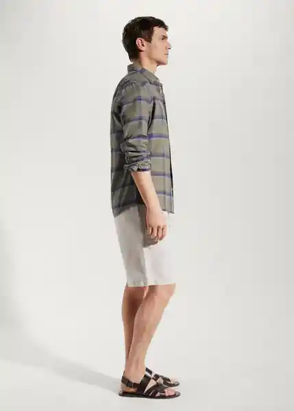 Camisa Canela Khaki Talla S Hombre Mango