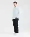Camiseta Dyed Twill M/L Masculino Azul Raso Claro XL Chevignon