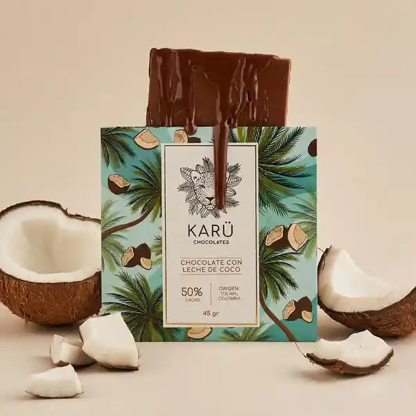 Karu Barra de Chocolate Con Leche de Coco