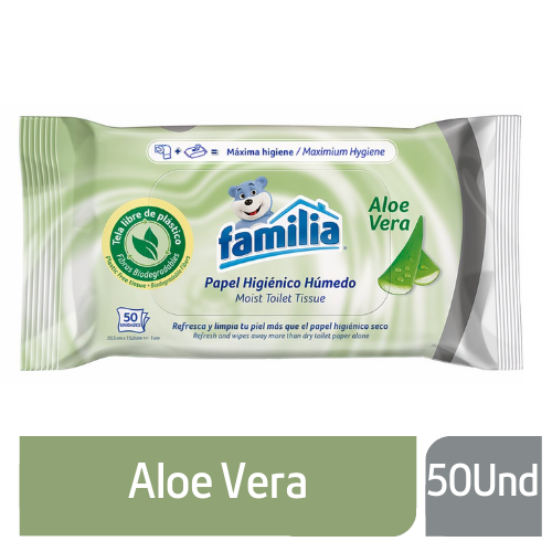 Papel Higiénico Húmedo con Aloe Vera - Familia®