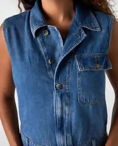 Enterizo Mujer Azul Talla S 362G001_AZU174021 Americanino
