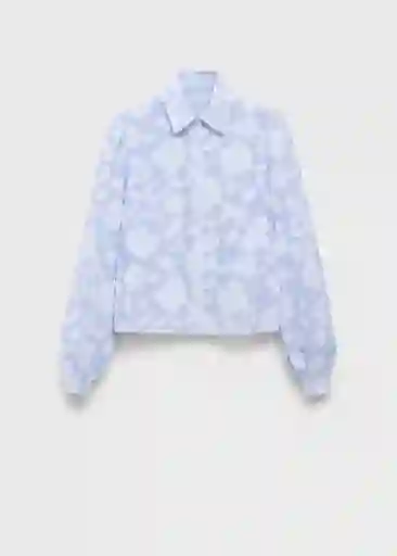 Camisa Palomo Celeste Talla S Mujer Mango