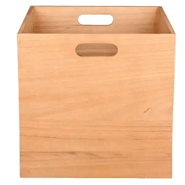 Hacks & Racks Caja Organizadora Madera Con Asas Natural