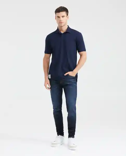 Camiseta Polo Contrast Azul Dark Ultra Oscuro S Chevignon