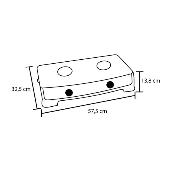 Estufa 2 Puestos Gas Propano Negra Haceb